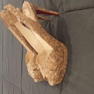 Christian Louboutin Soso Cork Sling 37/7